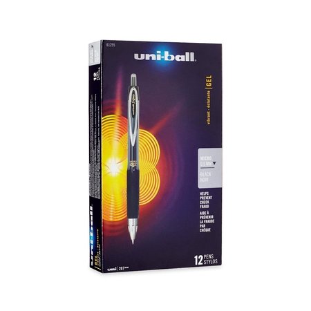Uniball Uniball 61255 Signo 207 Retractable Gel Pen; Micro Point; Black Ink 61255